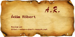 Ádám Róbert névjegykártya